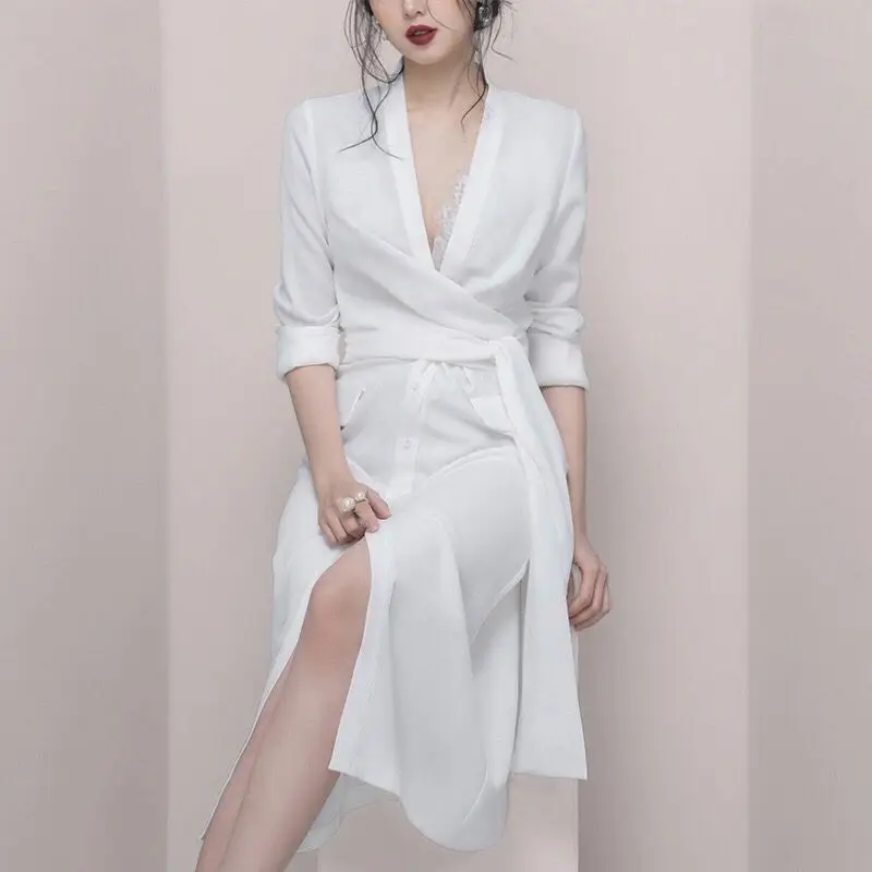 

2020 Spring Autumn Season Designer Runway Bandage Dress Elegant Party High Quality Office Lady Streetwear Fashion Casual Dresses