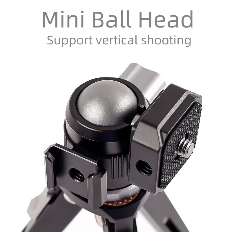 XILETU MC22 Mini Tripod Ball Head Video Stand 360&deg; Swivel Cold Shoe Panoramic Heads For DSLR Camera Head Tripod Accessories tripod ball head cold shoe ball head camera panoramic head