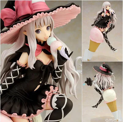 

Gravity Anime Garage Kit Toy Light Heart of Ice Witch May Rudy Ice Cream Black And White with Pattern