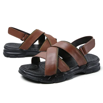 

sandalia sandale big walking couro sandal in sandles rubber homme para praia em genuine large geta casual slip dress homens 39