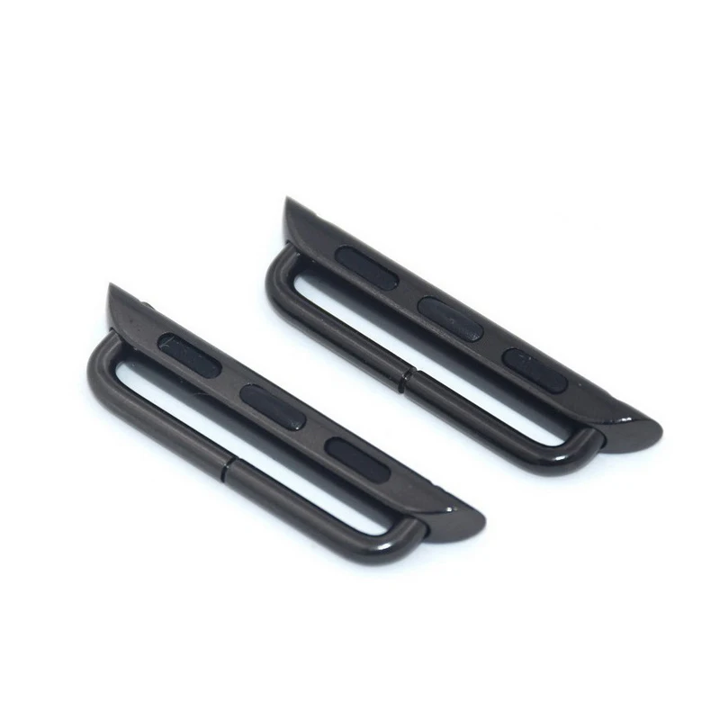 Black Разъем адаптера для Apple Watch band series 5 4 3 2 1 iwatch ремешок 42mm38mm 44mm40mm из нержавеющей стали застежка адаптер разъем - Цвет ремешка: Black