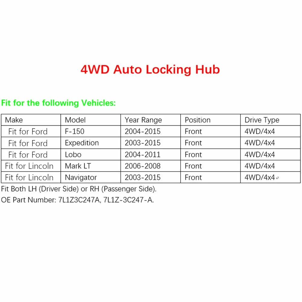 ο 4x4 ڵ     Ǵ   F-150 2004-2015 Expedition 2003-2015 7L1Z3C247A