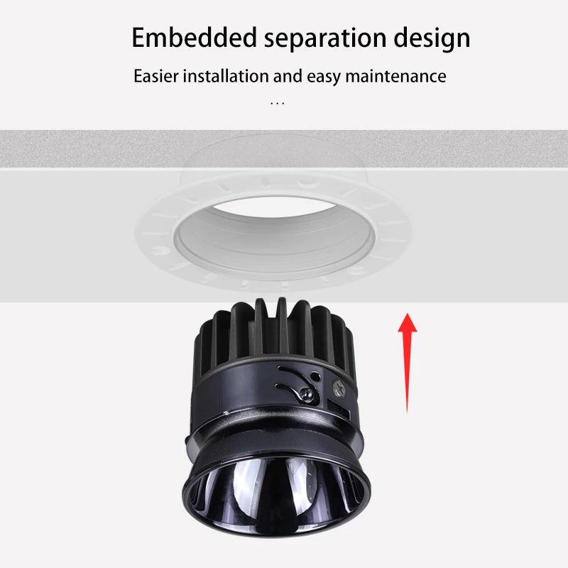 BRGT LED Spot Light Frameless Embedded Lights 7W COB Ceiling Lamp 85-265V Trimless Aluminum Recessed Downlight Indoor Lighting 3
