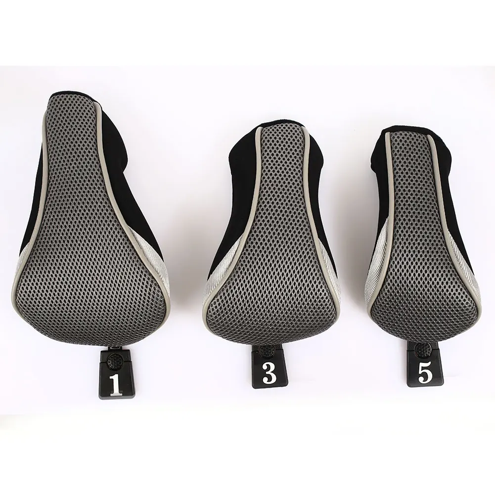 Convenient Breathable Mesh 3PCS/Set Accessories Sport Golf Head Covers Golf Club Head Numbers Trave Golf Club Protector