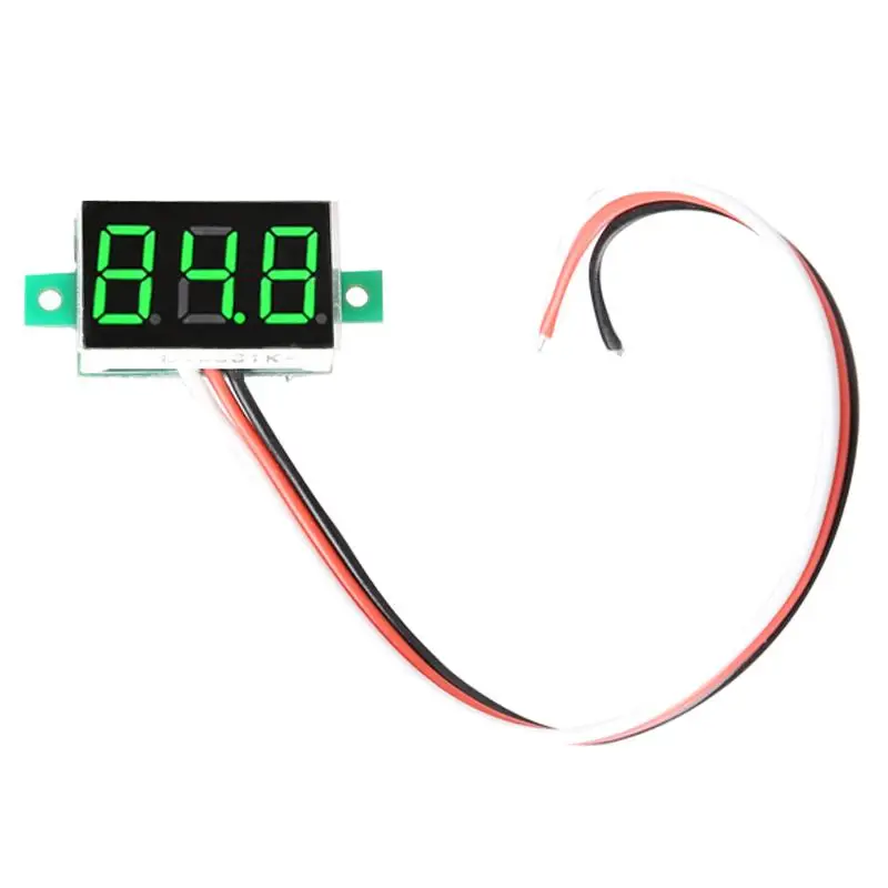 Мини цифровой вольтметр DC0-100V светодиодный измеритель напряжения с тремя проводами - Цвет: C