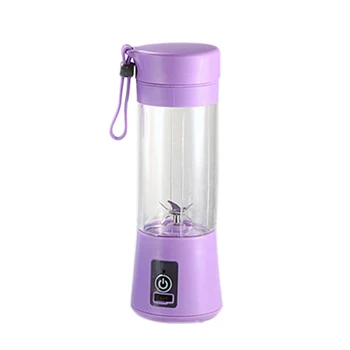 

380Ml Mini Usb Rechargeable Portable Electric Fruit Juicer Smoothie Maker Blender Machine Sports Bottle 4 Sharp Blades Fruit Mix