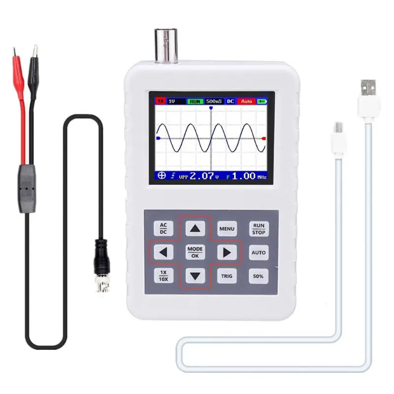 

OOTDTY ADS2050H Handheld Oscilloscope High Precision 2.4 Inch LCD Screen A5YD