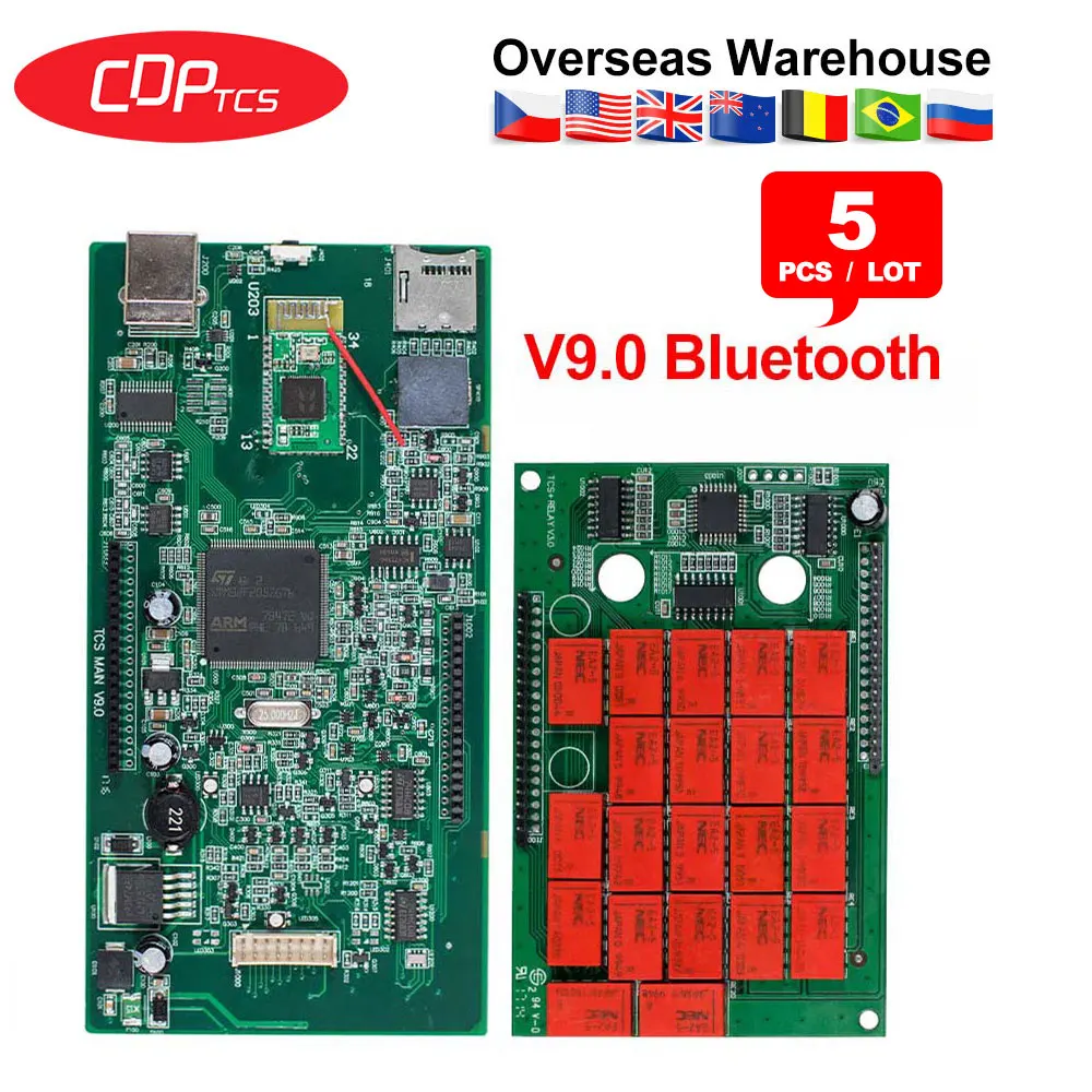 5 шт. CDP TCS V9.0 OBD2 автомобильный Грузовик v3.0 монитор реле multidiag pro Bluetooth obd ii сканер программное обеспечение Авто диагностический инструмент