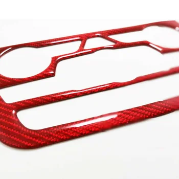 

RED Car Cover Trims Carbon Fiber GPS Panel Cover Trim Decorated High quality