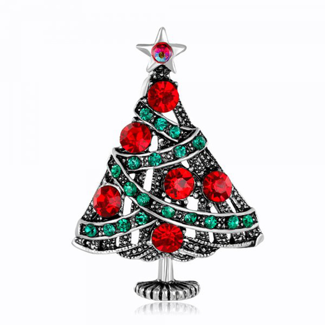 Year Christmas Brooch For Women Fashion Snowman Santa Claus Tree Deer Bell Hat Rhinestone Enamel Cute Jewelry Kids Gifts