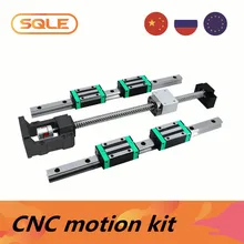 EU warehouse CNC guides kit linear guides HGR15 HGR20 + HGH15CA slides+ballscrew SFU1605 with support bearings+coupler for CNC
