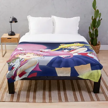 

Drop Shipping Printed Throw Blanket Sherpa Fleece Soft Blanket Flannel Rug Home Decoration For Bed Sailor Moon Crystal Iii Oshio