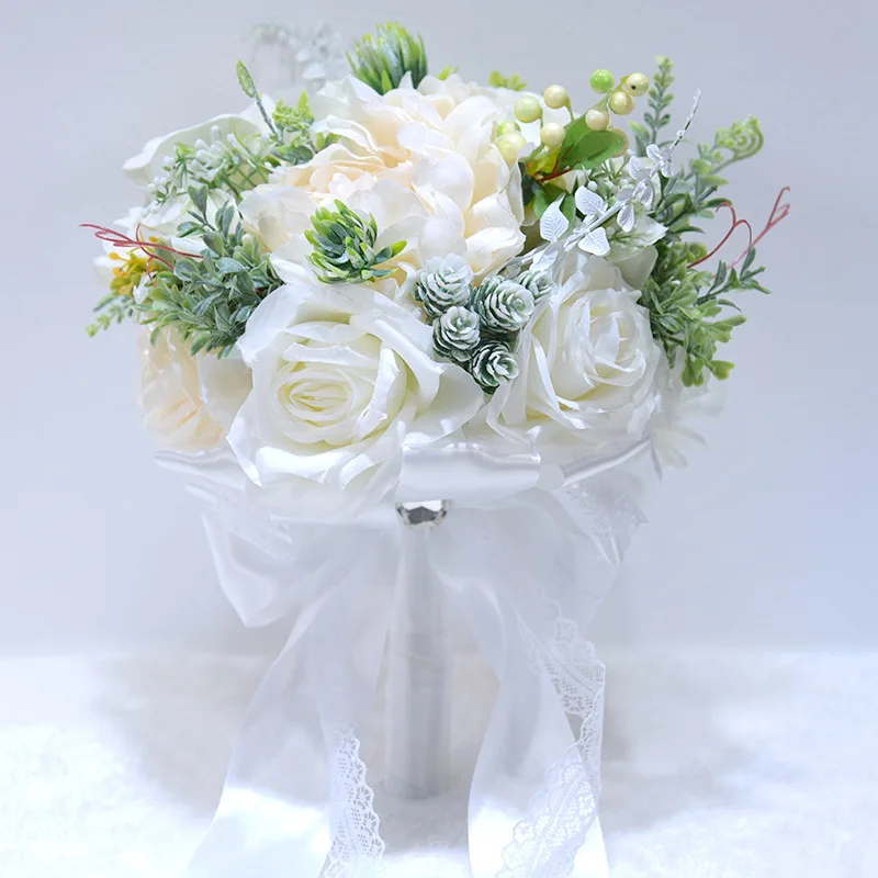 Букет для свадьбы, свадьбы, невесты, держащих цветок, романтические красочные поролоновые цветы, свадебные букеты, розы, подружки невесты, boque de flores