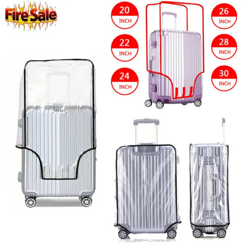 Cubierta para maleta protectora de viaje, transparente, impermeable, Protector de equipaje de 20-30 pulgadas