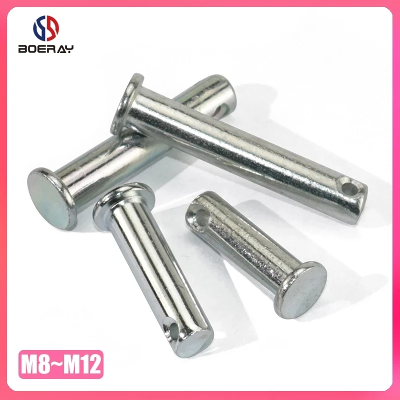 M8M10M12ClevisPinswithHeadCarbonSteelwithZincPlatShaftFlat