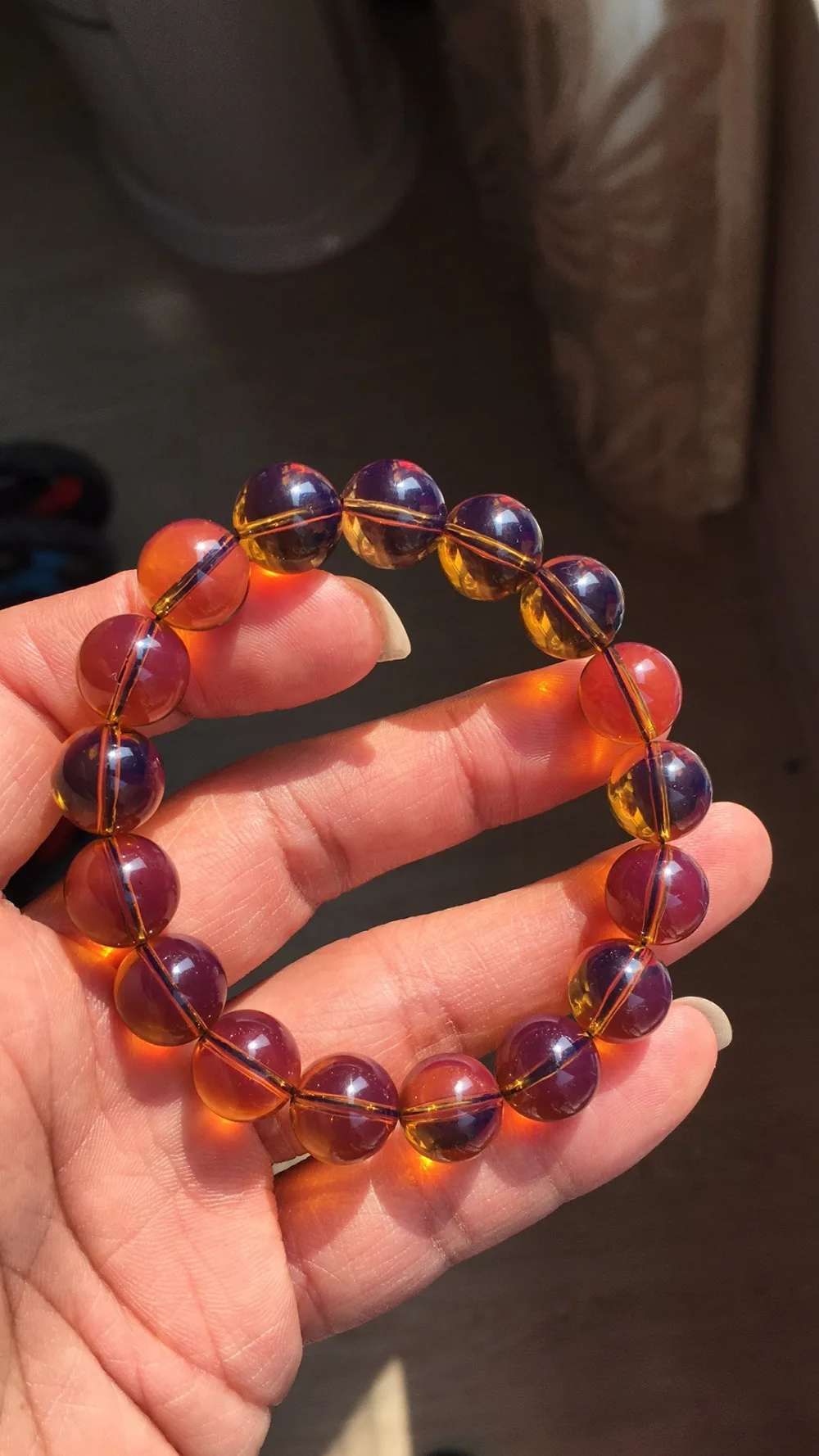 

Genuine Natural Yellow Amber Blue Dominican Round Beads Bracelet Women Men Amber Healing 10mm Stretch Jewelry AAAAA
