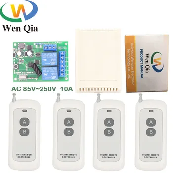 

433MHz rf Long Range Remote Control AC 220V 10A 2CH Relay Receiver for universal garage/door/Light/LED/motor/Signal transmission