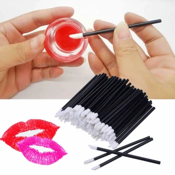 

Disposable Mini Portable Cotton Swab Lip Brush Flocking Concealer Eye Shadow Lip Glaze Makeup Tool