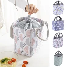 Portable Lunch Bag New Thermal Insulated Lunch Box Tote Picnic Cooler Bag Bento Pouch Lunch Container School Food Storage Bags