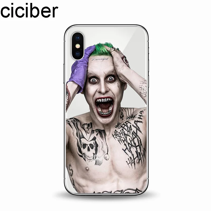 Ciciber отряд самоубийц Джокер DC Мягкий ТПУ чехол для телефона IPhone 11 Pro Max 6 6S 7 8 Plus X XS XR