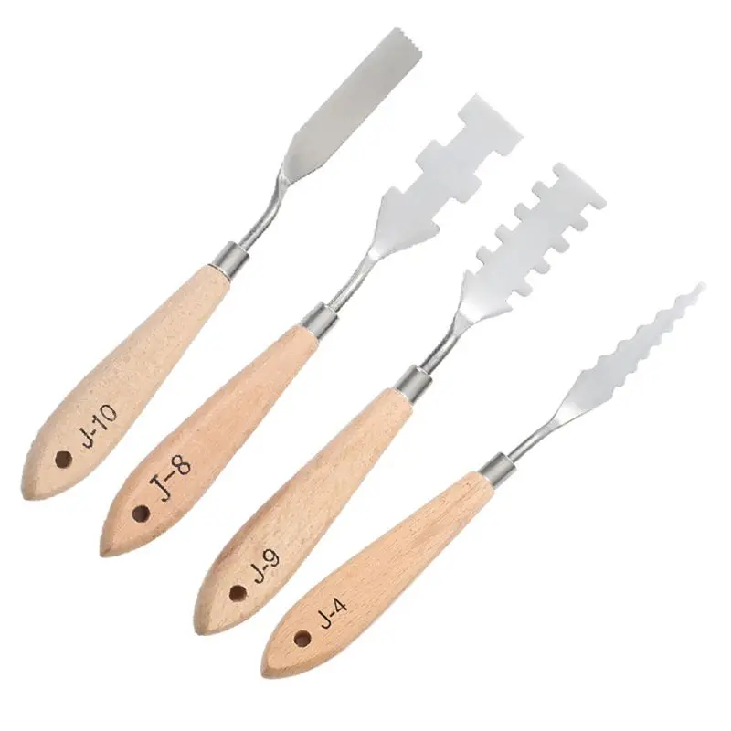 Lâmina para o Artista a Óleo Pçs de Aço Inoxidável Paleta Raspador Conjunto Pintura Facas Acrílico Ferramentas Arte Suprimentos C26 10 14 High Quality Material escolar e de escritório