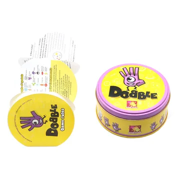 

55pcs Spot Card Family Party Entertainment spinner game Entertainment English Card Metal Box desk table game family