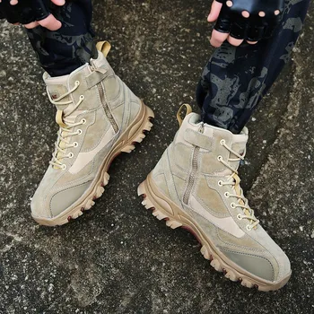 

Outdoor wear-resistant non-slip high-top military boots men's casual shoes breathable sports shoes hiking shoes Zapatos Hombre