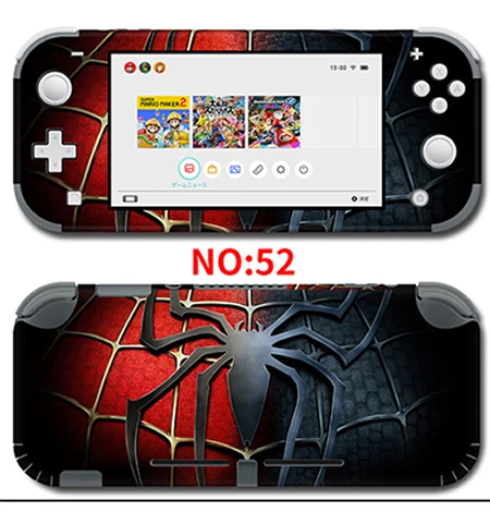 52Skins Высокое качество Защитная крышка наклейка виниловые наклейки для nintendo switch lite консоль цветная наклейка s - Цвет: 52Skins