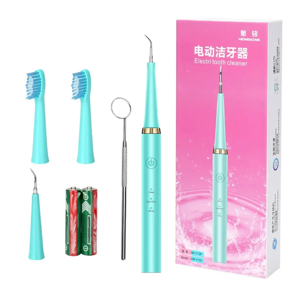 Set C blue Электрический стоматологический инструмент для удаления зубного камня, инструмент для удаления зубного камня, скребок, зубная щетка, инструменты для чистки зубов - Цвет: Set C blue