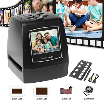

Erilles Protable Film Scanner 35/135mm Slide Film Converter Photo Digital Image Viewer With 2.4" LCD Build-in Editing Softwar