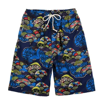 

New Arrival Linen Shorts Men's Fashion High Quality Beach Board Shorts Male Sports Loose Print Short Pants Men Plus Size Bottoms