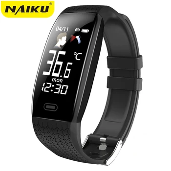 

NAIKU 2020 Smart Watch T5 Body Temperature Waterproof Fitness Watch Call Reminder Sport Mode Smartwatch Sport Men Women Hot