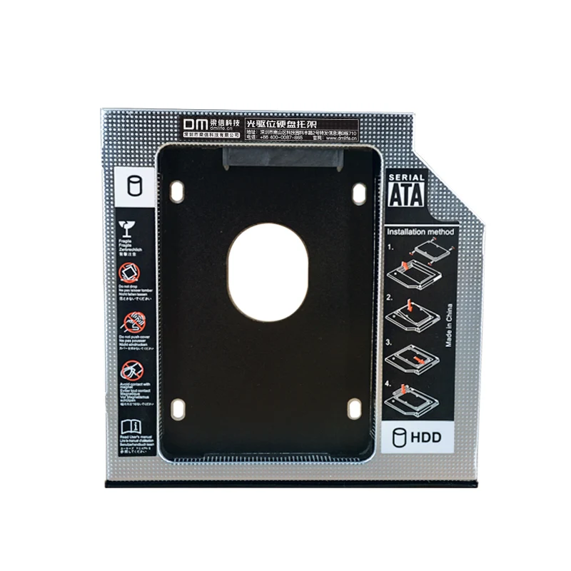 DM SSD адаптеры DW95s 9 5 мм металлический Optibay SATA 3 0 коробка для жесткого диска корпус DVD