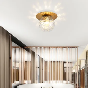 

Glass Aisle Ceiling Lamp Simple Balcony Porch Small Lamp Nordic Restaurant Bar Counter Bay Window Small Ceiling Lamp