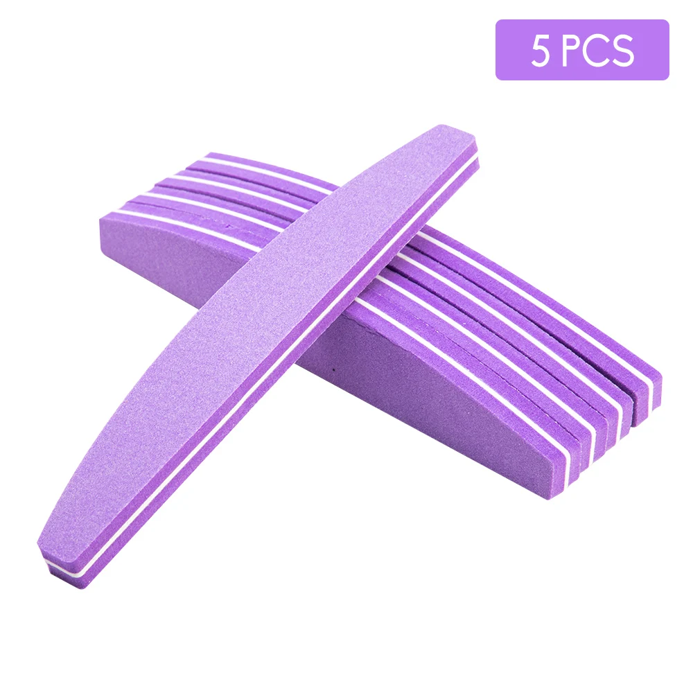 5pcs set 8 1 шт пилочка для ногтей 100/180 шлифовальный буферный блок двухсторонняя губка для дизайна ногтей Профессиональный блок полировки губки для ногтей - Цвет: 5pcs set 8