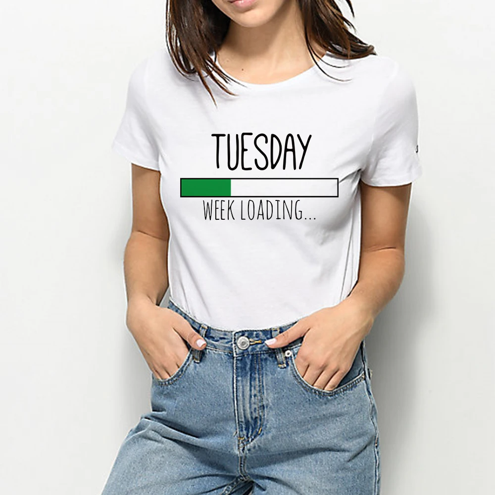 

Tuesday Week Harajuku Vogue T-shirt Vintage Streetwear Oversize Gym Loose Plus Size Tshirt Round Collar Spring Summer T shirt