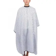 Профессиональная стрижка накидка черно-белая полоса салон передник для стрижки Ткань накидка для стрижки волос парикмахерские инструменты