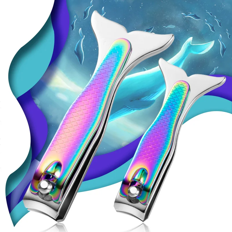Mermaid Nail Clippers Stainless Steel Cuticle Remover Trimmer Scissor Manicure Pedicure Fingernail Nipper Tool Two Sizes 4