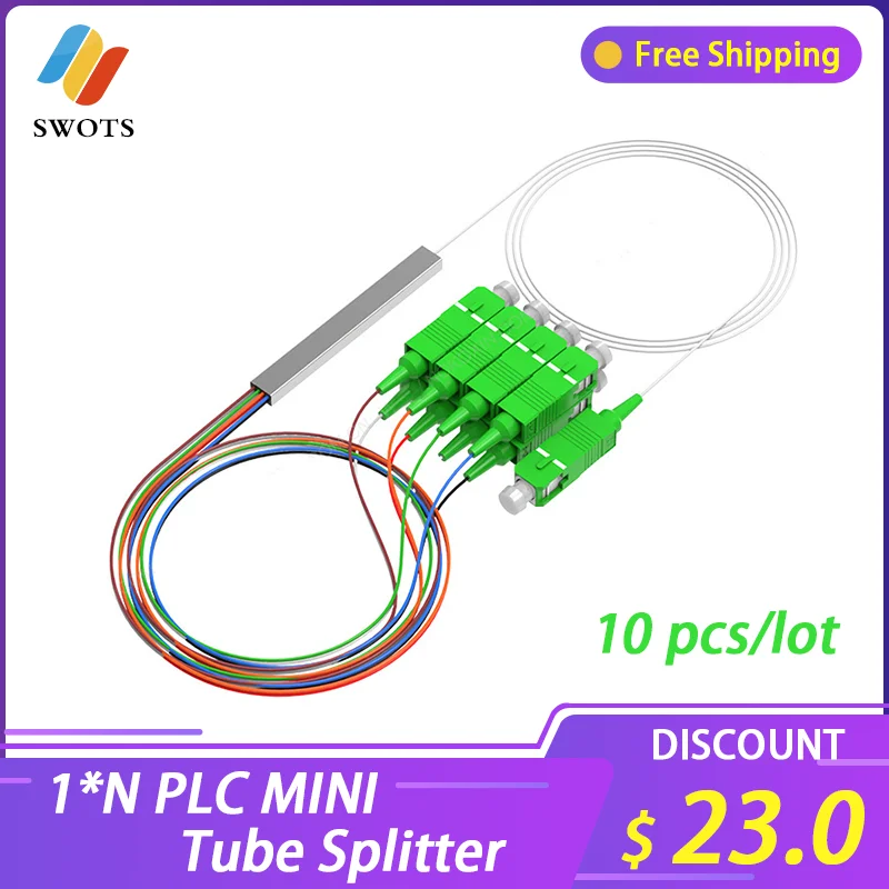 

1x2 1x4 1x8 1x16 SC APC fiber optic plc splitter steel tube cable 2 way 4way 8 way 16 way optical PLC splitter