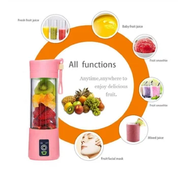 

Electric Kitchen Juicer Mixer Portable food processor charging using quick juicing cut off power