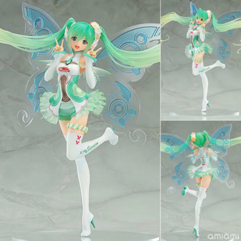 Японское аниме Hatsune Miku Racing Miku Tony Ver. ПВХ Фигурки Коллекционные Фигурки Модель игрушечная фигура Рождественский подарок