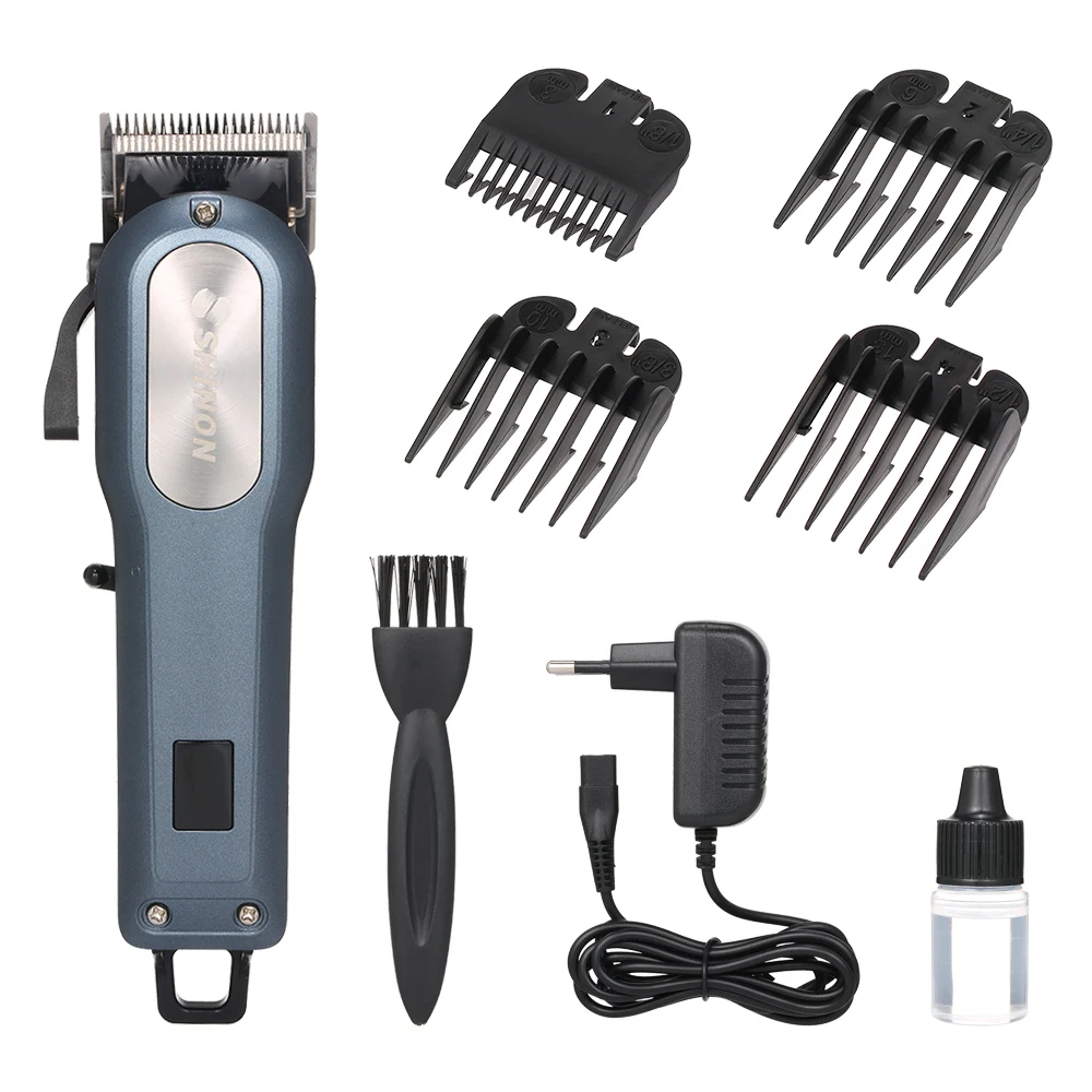 

LCD Display Cordless Electric Hair Trimmer With Cleaning Brush Hair Cutting Kit Men Hair Clipper EU Plug Rechargeable Trimmer