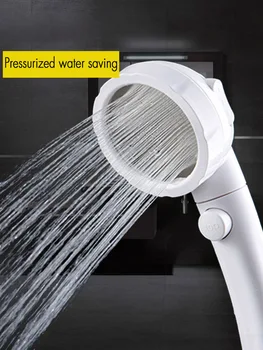 

one key water stop stainless steel pressure switch shower head shower nozzle tape water shower head