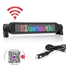 Aliexpress - 12v 12 * 72 LED Car Sign RGB Matrix Bluetooth Programmable Multilingual Taxi Store Advertising Display Board