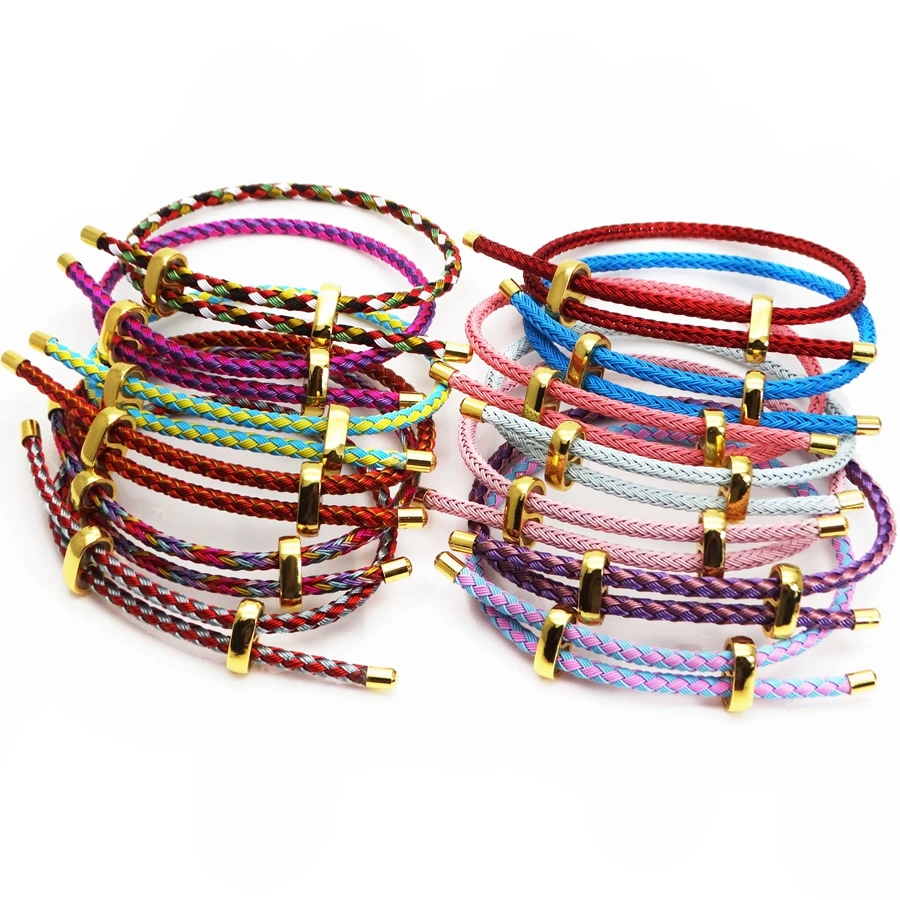 3mm diameter Adjustable length bracelet Steel wire rope bracelet String