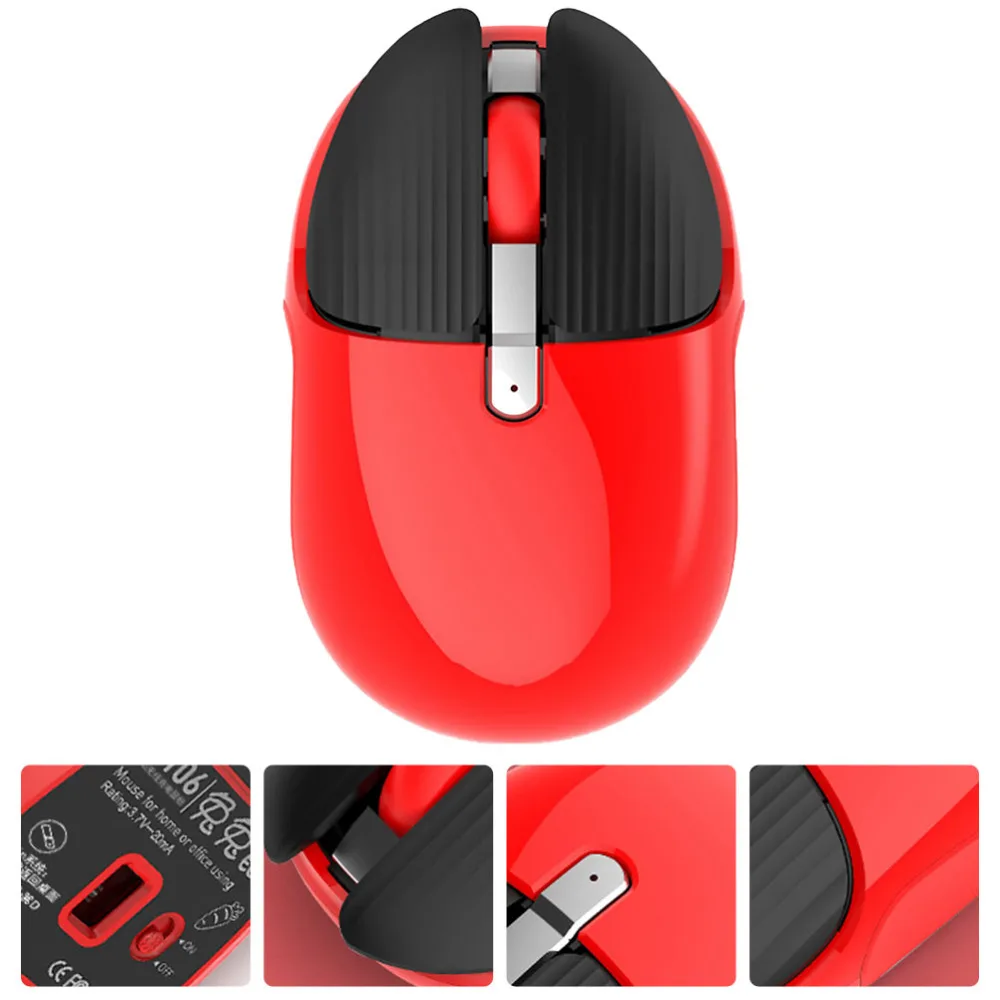 

1Pc Rechargeable Mute Wireless Mouse Home Notebook Cursor Controlling Tool