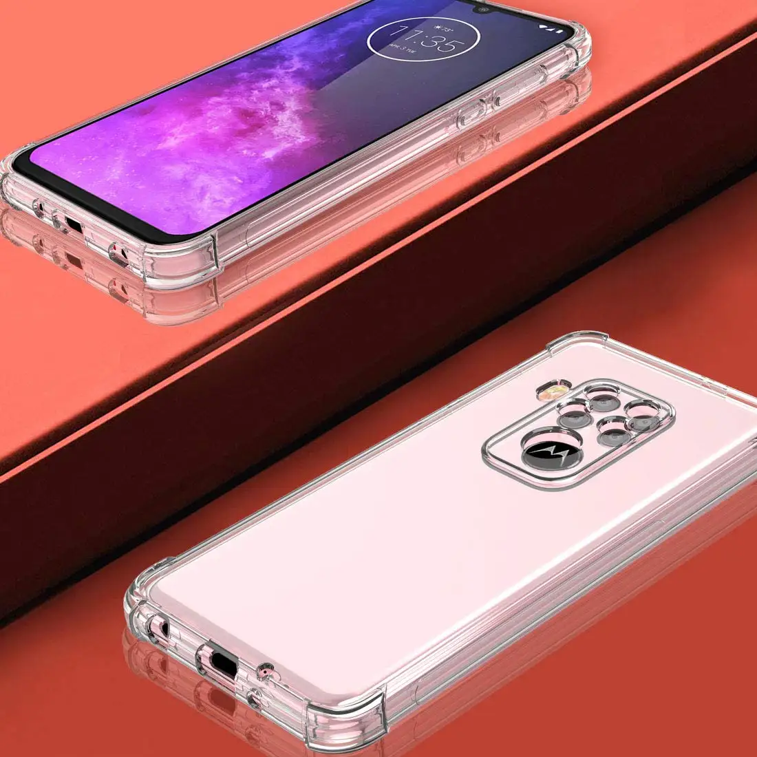 for Motorola Moto One Action Macro Zoom One Hyper Fusion Vision E7 Power E6 Play E5 Plus Case Soft Silicone Clear TPU Back Cover