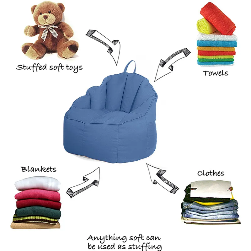 Single Sofa Cama Tatami Comfortable Bedroom Balcony Living Room Creative Lazy Soft Bean Bag Chair Without Filling Children Sofas