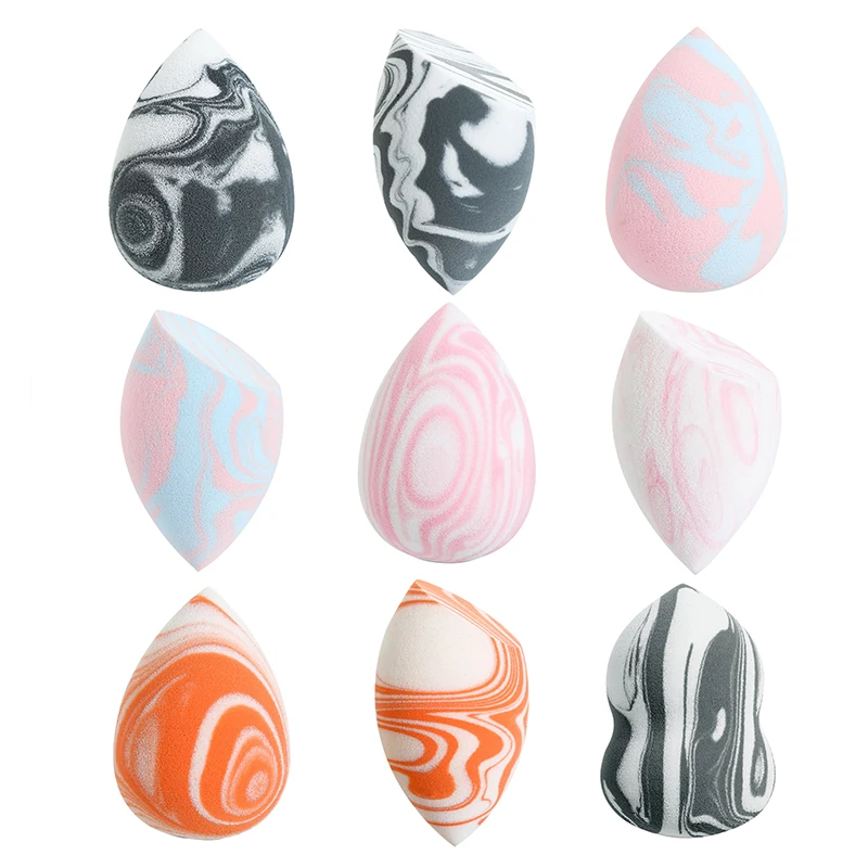 

BeautyBigBang marbled two-color powder puff wet and dry dual-use water droplets diagonal cut beauty eggs do not eat powder BB2