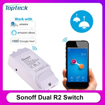 

Sonoff Dual R2 2CH Wifi Smart Switch Home Remote Control Wireless Switch Universal Module Timer Switch Smart Home Controller